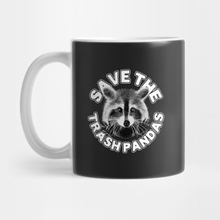 Save the Trash Pandas Raccoon Animal T-shirt Mug